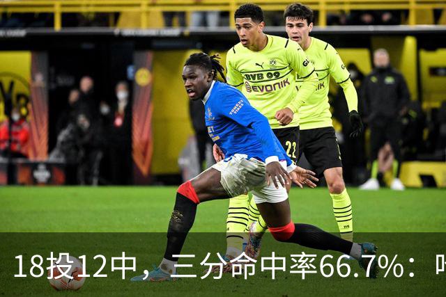 18投12中，三分命中率66.7%：哈登米切尔喂出的新武器